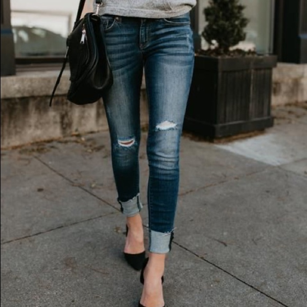 Vici Skinny Cuffed Jeans NWOT